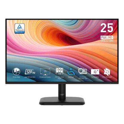 MSI PRO MP251L E2 | 24.5” FHD IPS 120Hz Office Monitor | 1ms Response, EyesErgo Tech, VESA Mount, HDMI & VGA