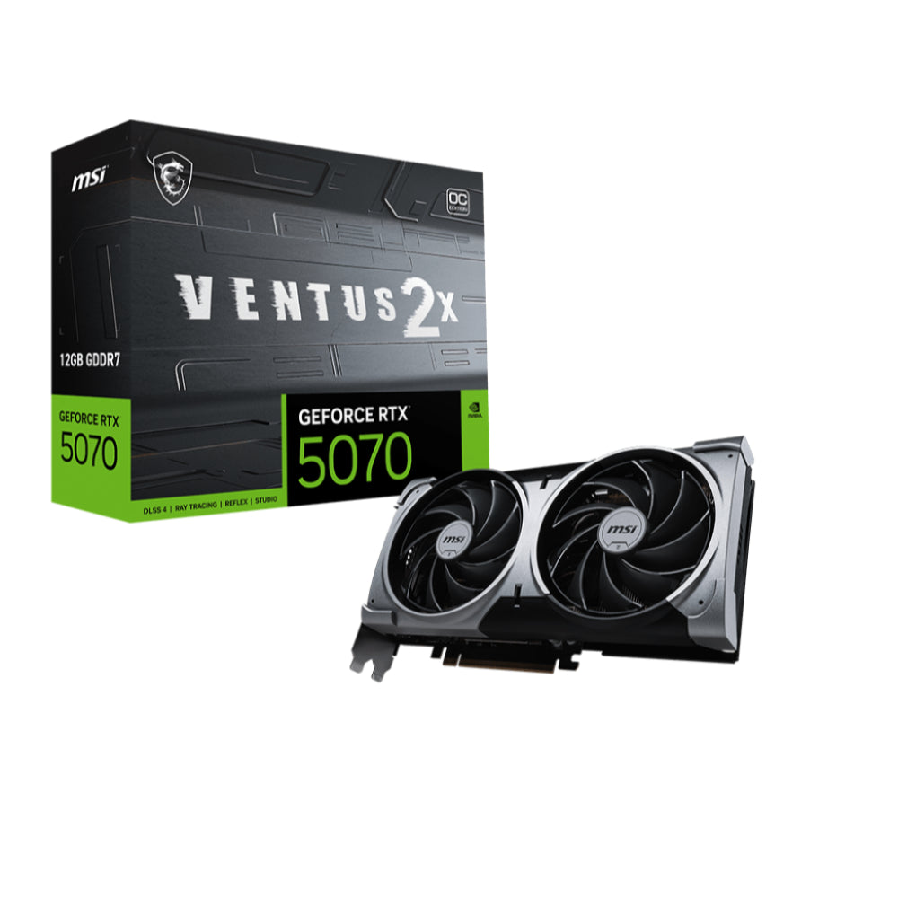 MSI GeForce RTX 5070 VENTUS 2X 12G OC | Next-Gen Performance with Dual Fan Cooling