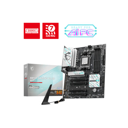 MSI B840 GAMING PLUS WIFI ATX Motherboard | AMD B840 Chipset, AM5 Socket, DDR5 Support, PCIe 4.0, Wi-Fi 7, and Bluetooth 5.4