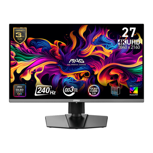MSI MAG 272UP QD-OLED X24 | 26.5" UHD 4K Gaming Monitor | 240Hz, 0.03ms, HDR True Black 400, HDMI 2.1