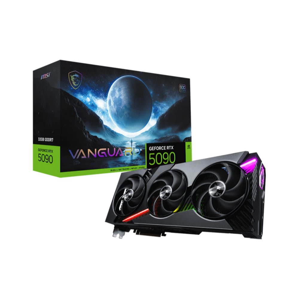 MSI GeForce RTX 5090 32G VANGUARD SOC Graphics Card | Blackwell Flagship with 32GB GDDR7, DLSS 4 & Reinforced Triple-Fan Cooling