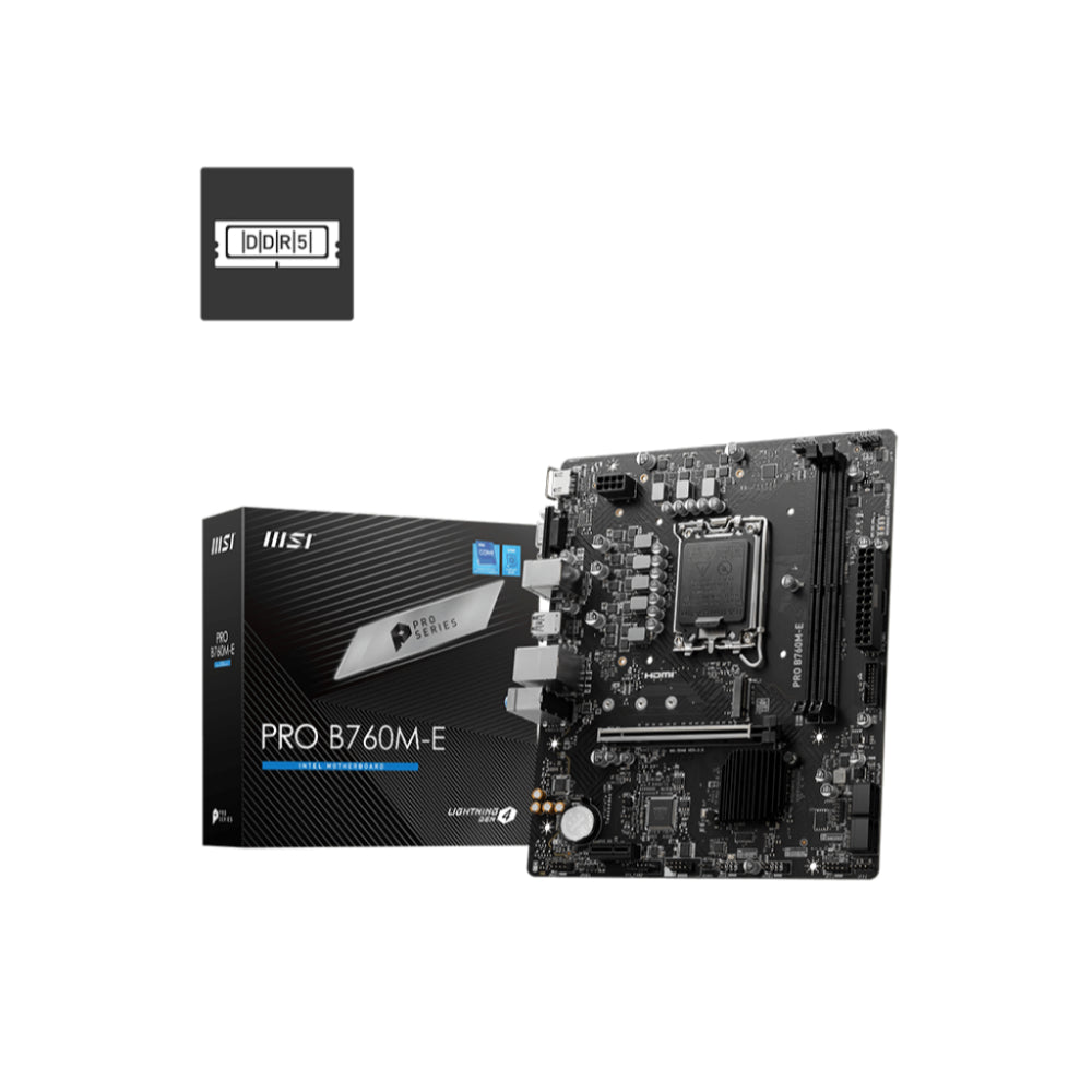 MSI PRO B760M-E DDR5 Motherboard | Solid Foundation for Next-Gen Performance