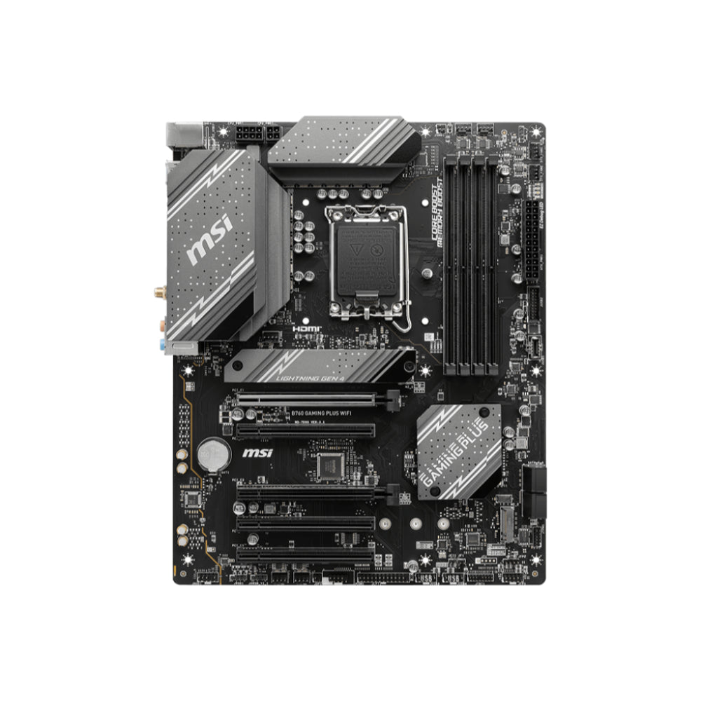 MSI B760 GAMING PLUS WIFI Motherboard with Intel B760 Chipset, LGA 1851 Socket, DDR5 Support, PCIe 5.0, Thunderbolt 4, Wi-Fi 7, and Bluetooth 5.4