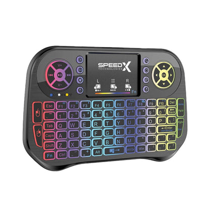 Speed-X I10 Mini Wireless+bluetooth Touchpad 7 Color Backlit Light 2.4ghz