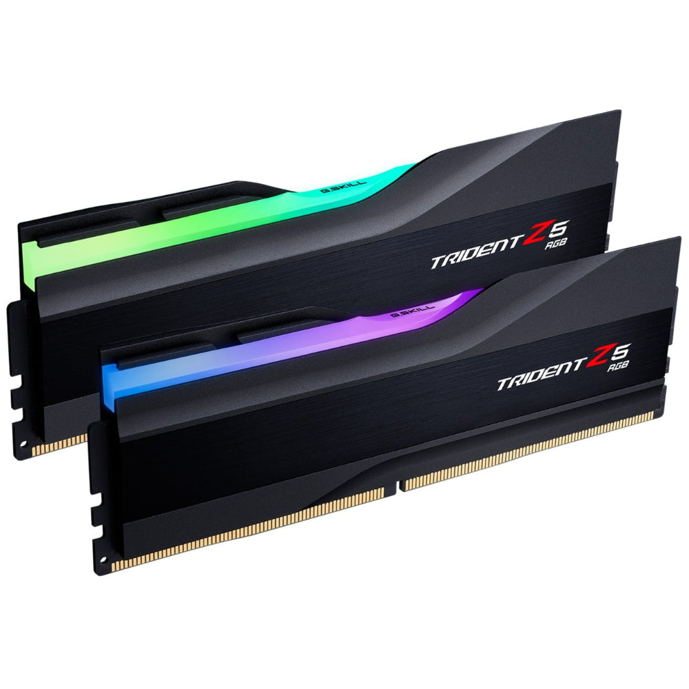 G Skill Trident Z5 RGB DDR5 Desktop Memory | 32GB (2x16GB) Kit | 6000MT/s | CL36-36-36-96 | 1.35V | Intel XMP | Silver/Black