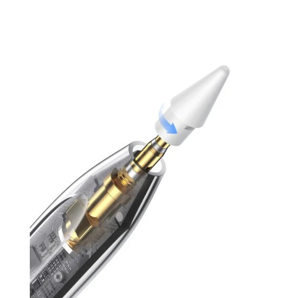 Baseus Smooth Writing 2 Series | Active Stylus Pen | Dual Charging (Wireless + USB-C) | Palm Rejection | Tilt Sensitivity | Ultra-Low Latency | LED Indicator | White | For iPads, Tablets, Smartphones