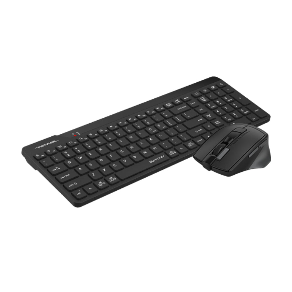 A4Tech FG2400 Air2 Fstyler | 2.4G Wireless Keyboard & Mouse Combo, Silent Click, Slim Ergonomic Design