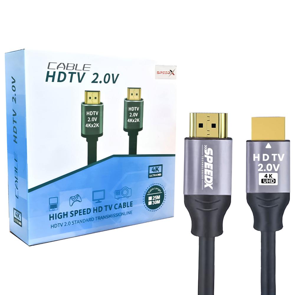Speed-X HDMI 2.0 Premium Cable | Ultra HD 4K 60Hz | Gold-Plated Connectors | High-Speed HDMI Cable