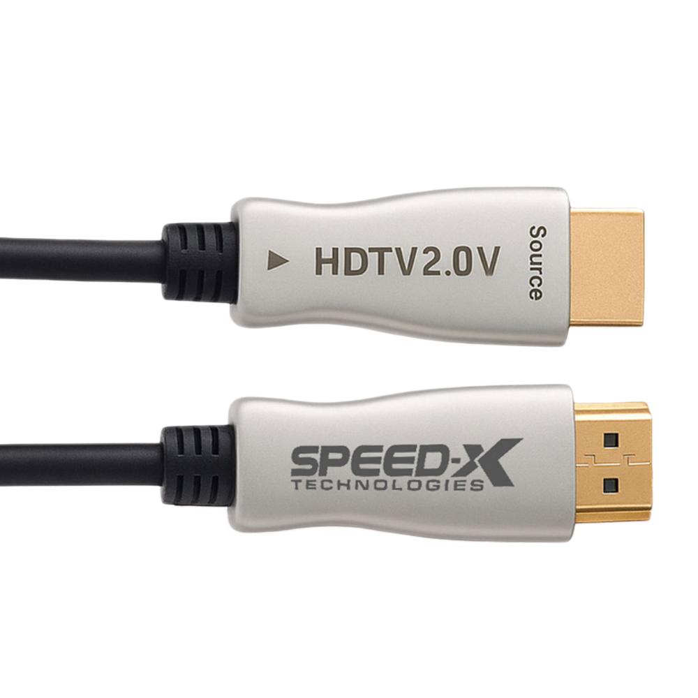 Speed-X Fiber HDMI Cable 2.0/2.1 AOC | Active Optical HDMI Cable | 4K 60Hz & 8K UHD | HDR | 30AWG Copper | 10M–100M