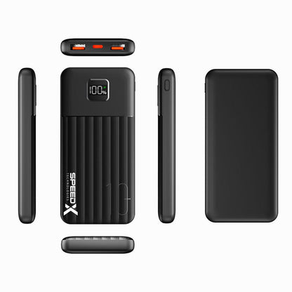 Speed-X SP-S188L 3-in-1 Fast Charging Power Bank | 10000mAh | 22.5W Fast Charging | LED Digital Display