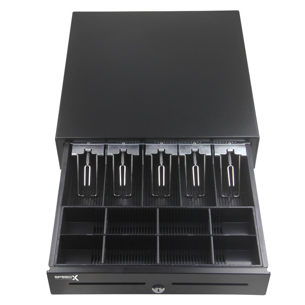 Speed-X SP-360D Heavy Duty Cash Drawer | 5 Bills / 8 Coins POS Cash Drawer with Metal Tray