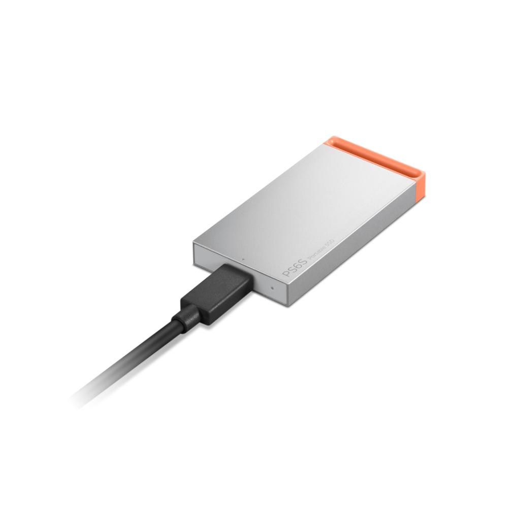 Lenovo PS6S Portable SSD | USB 3.1 Gen 2 | Up to 550MB/s Read Speed | Ultra-Portable Metal Design