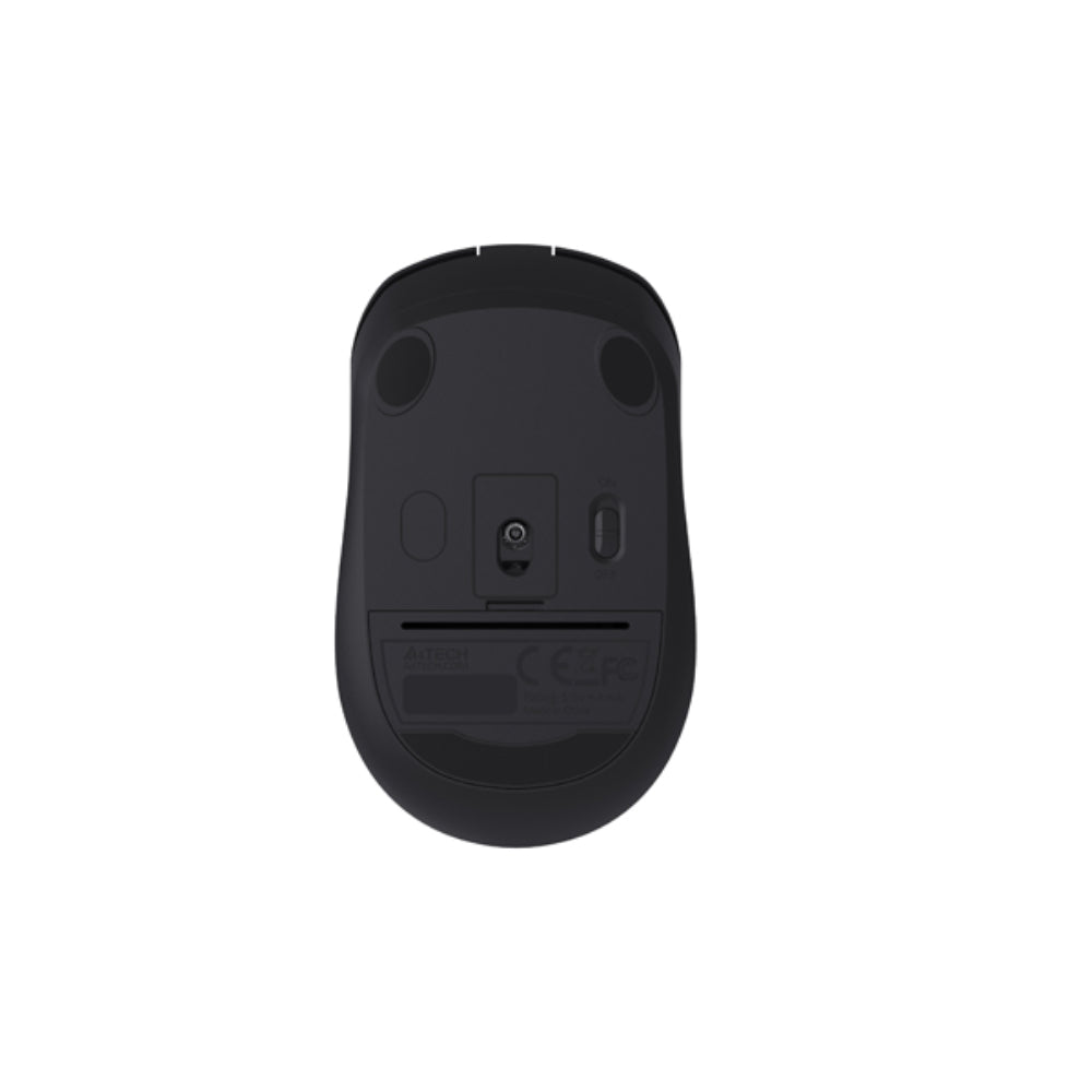 A4Tech FG12S Wireless Silent Click Mouse | 2.4GHz USB, 1200 DPI, Ergonomic Design, Black