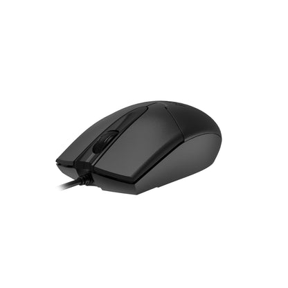 A4Tech OP-550S Wired Silent Mouse | USB, Silent Click, Teflon Feet, Ergonomic Design, Black