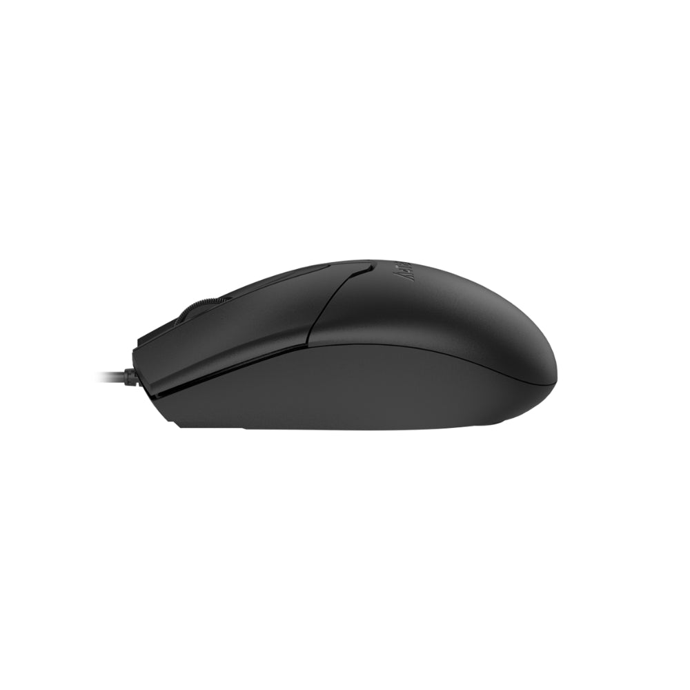 A4Tech OP-550S Wired Silent Mouse | USB, Silent Click, Teflon Feet, Ergonomic Design, Black