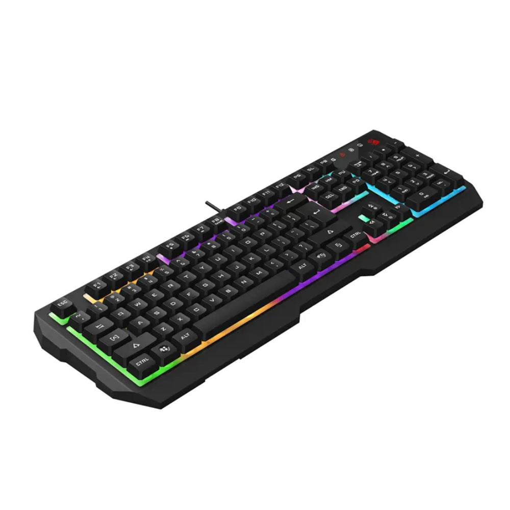 Bloody B135N Neon Illuminated Gaming Keyboard | USB Wired, RGB Backlit, Full Size, Black, US Layout