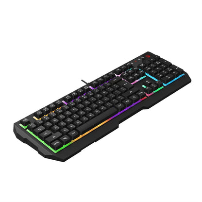 Bloody B135N Neon Illuminated Gaming Keyboard | USB Wired, RGB Backlit, Full Size, Black, US Layout
