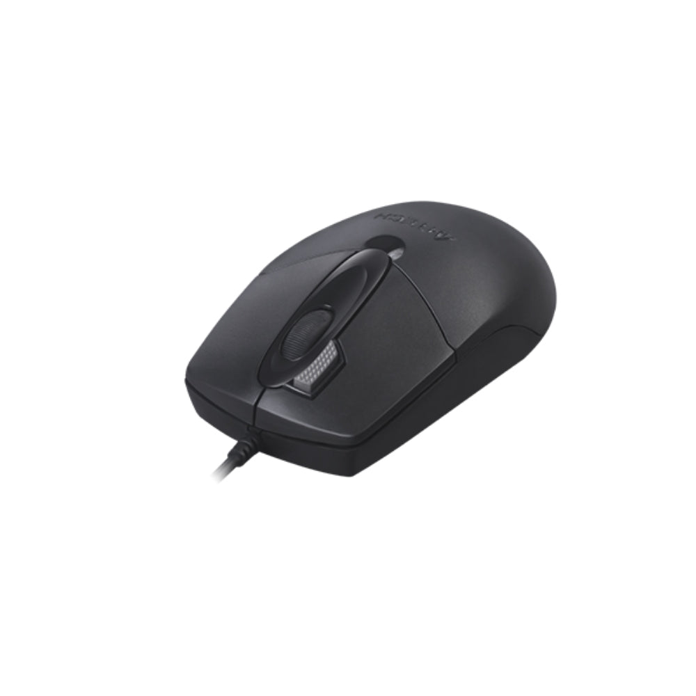 A4Tech OP-730D Wired Mouse | USB, High-Precision Optical, Ergonomic Design, Black