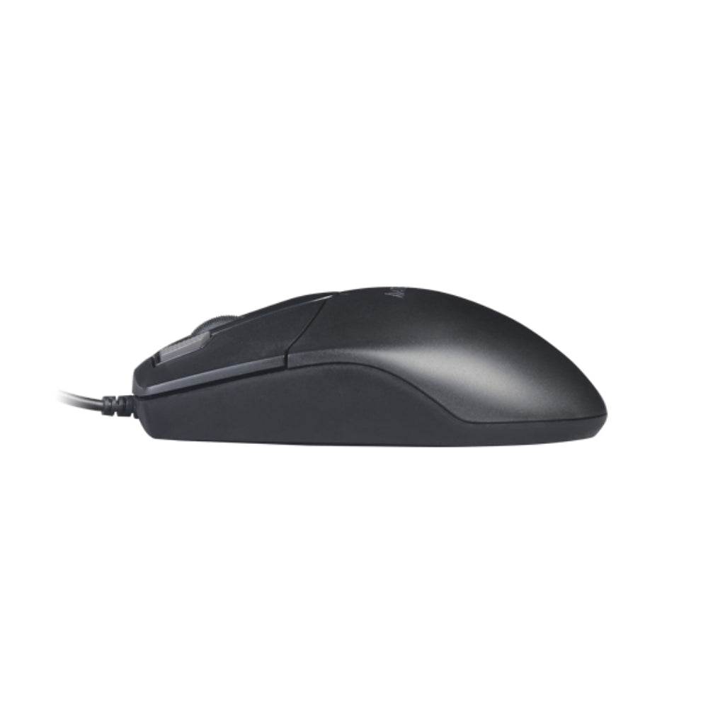 A4Tech OP-730D Wired Mouse | USB, High-Precision Optical, Ergonomic Design, Black