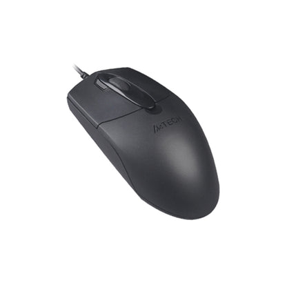 A4Tech OP-730D Wired Mouse | USB, High-Precision Optical, Ergonomic Design, Black