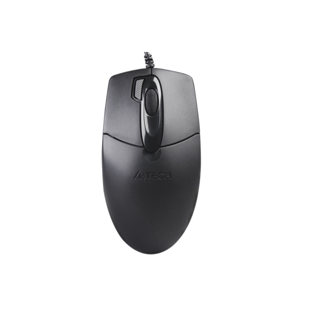 A4Tech OP-730D Wired Mouse | USB, High-Precision Optical, Ergonomic Design, Black