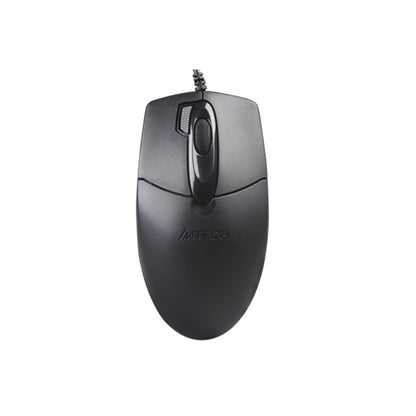 A4Tech OP-730D Wired Mouse | USB, High-Precision Optical, Ergonomic Design, Black
