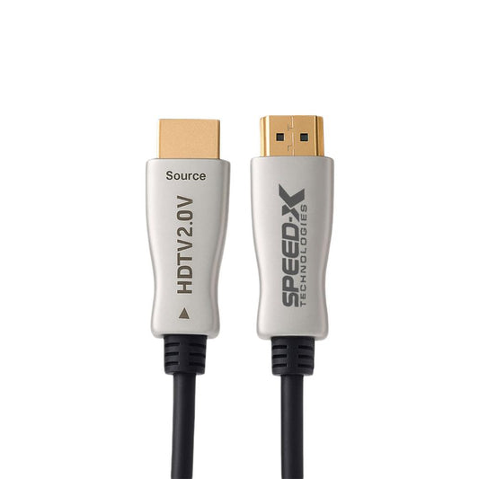 Speed-X Fiber HDMI Cable 2.0/2.1 AOC | Active Optical HDMI Cable | 4K 60Hz & 8K UHD | HDR | 30AWG Copper | 10M–100M