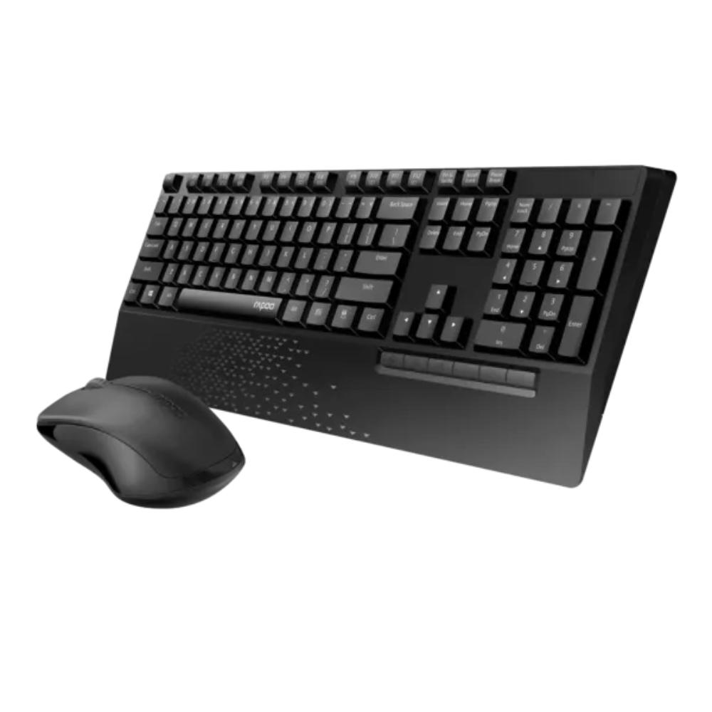 RAPOO X1960 Wireless Desktop Set | 2.4GHz | Full-Size Keyboard | Multimedia Hotkeys | 1000 DPI Mouse | 12-Month Battery