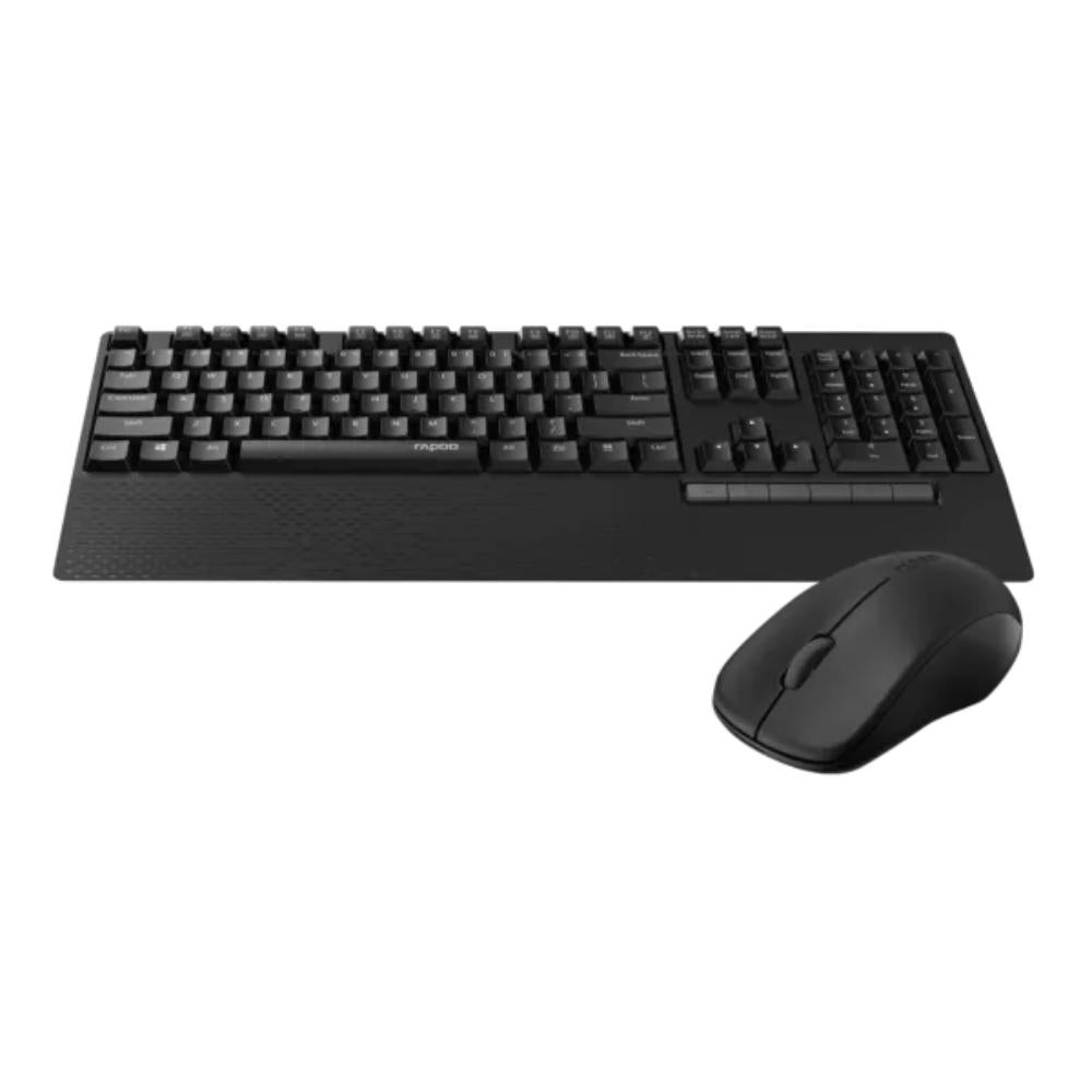 RAPOO X1960 Wireless Desktop Set | 2.4GHz | Full-Size Keyboard | Multimedia Hotkeys | 1000 DPI Mouse | 12-Month Battery