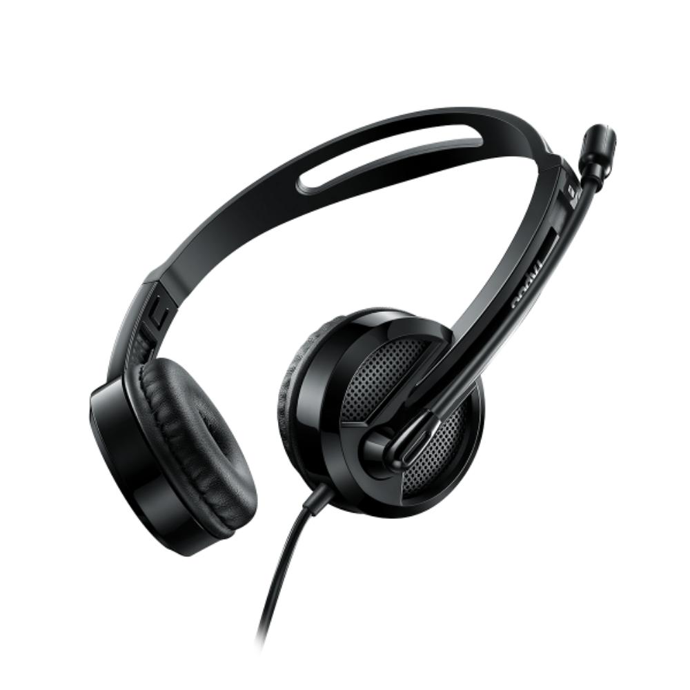 Rapoo H120 Wired Stereo Headset | USB & 3.5mm Connectivity | Noise-Reduction Microphone | Adjustable Headband