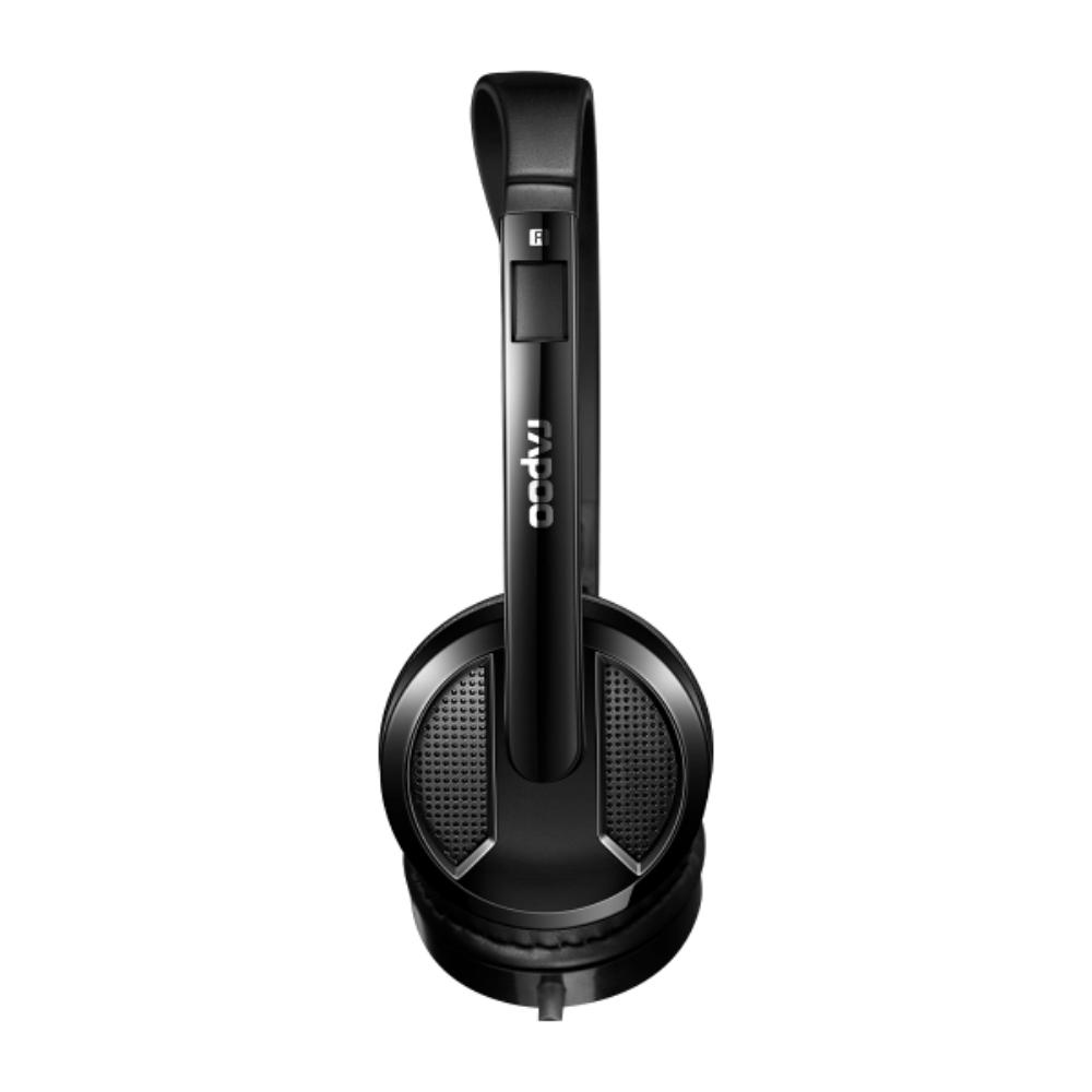 Rapoo H120 Wired Stereo Headset | USB & 3.5mm Connectivity | Noise-Reduction Microphone | Adjustable Headband
