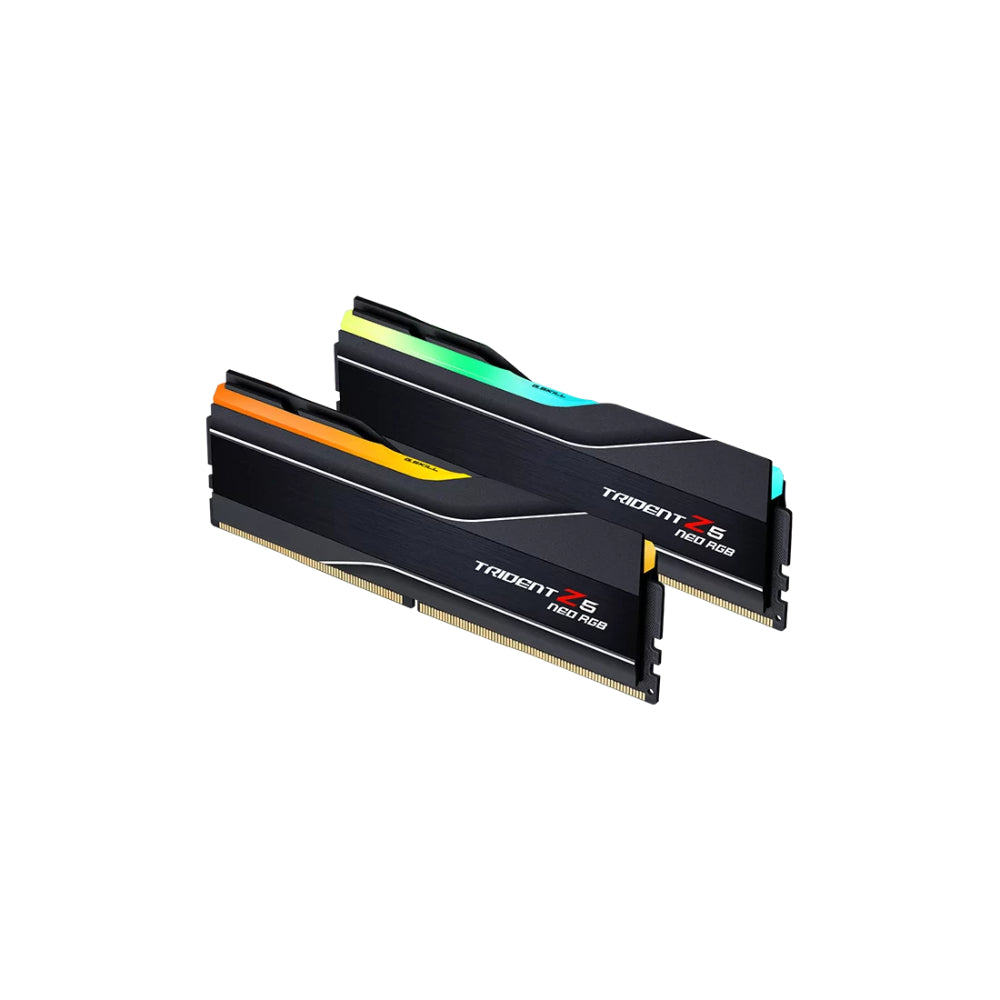 G Skill Trident Z5 RGB DDR5 Desktop Memory | 32GB (2x16GB) Kit | 6000MT/s | CL36-36-36-96 | 1.35V | Intel XMP | Metallic Silver / Matte Black / Matte White