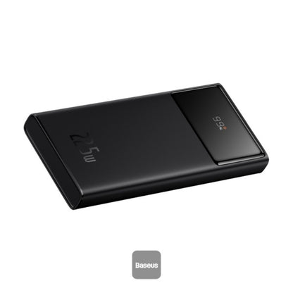 Baseus Star-Lord Series | Digital Display Power Bank + Cable Bundle | 10,000mAh Capacity | 22.5W Fast Charging | USB-C + USB-A Output | Smart Chip | LED Power Display | Includes USB to Type-C Cable | 3A | 0.3 Meter | Black