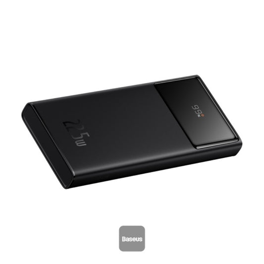 Baseus Star-Lord Series | Digital Display Power Bank + Cable Bundle | 10,000mAh Capacity | 22.5W Fast Charging | USB-C + USB-A Output | Smart Chip | LED Power Display | Includes USB to Type-C Cable | 3A | 0.3 Meter | Black
