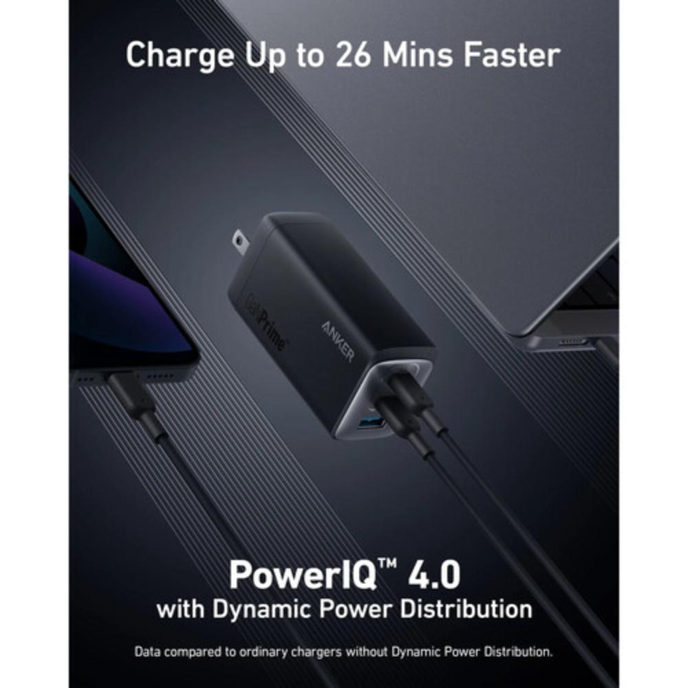 Anker 737 Charger A2148 | GaNPrime 120W Fast Charger | 3-Port USB-C & USB-A Wall Charger
