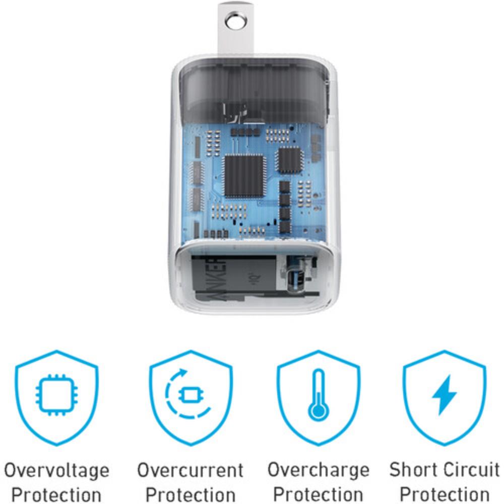 Anker Nano USB-C Wall Charger A2337 | 30W GaN Fast Charger | Compact Foldable USB-C Charger