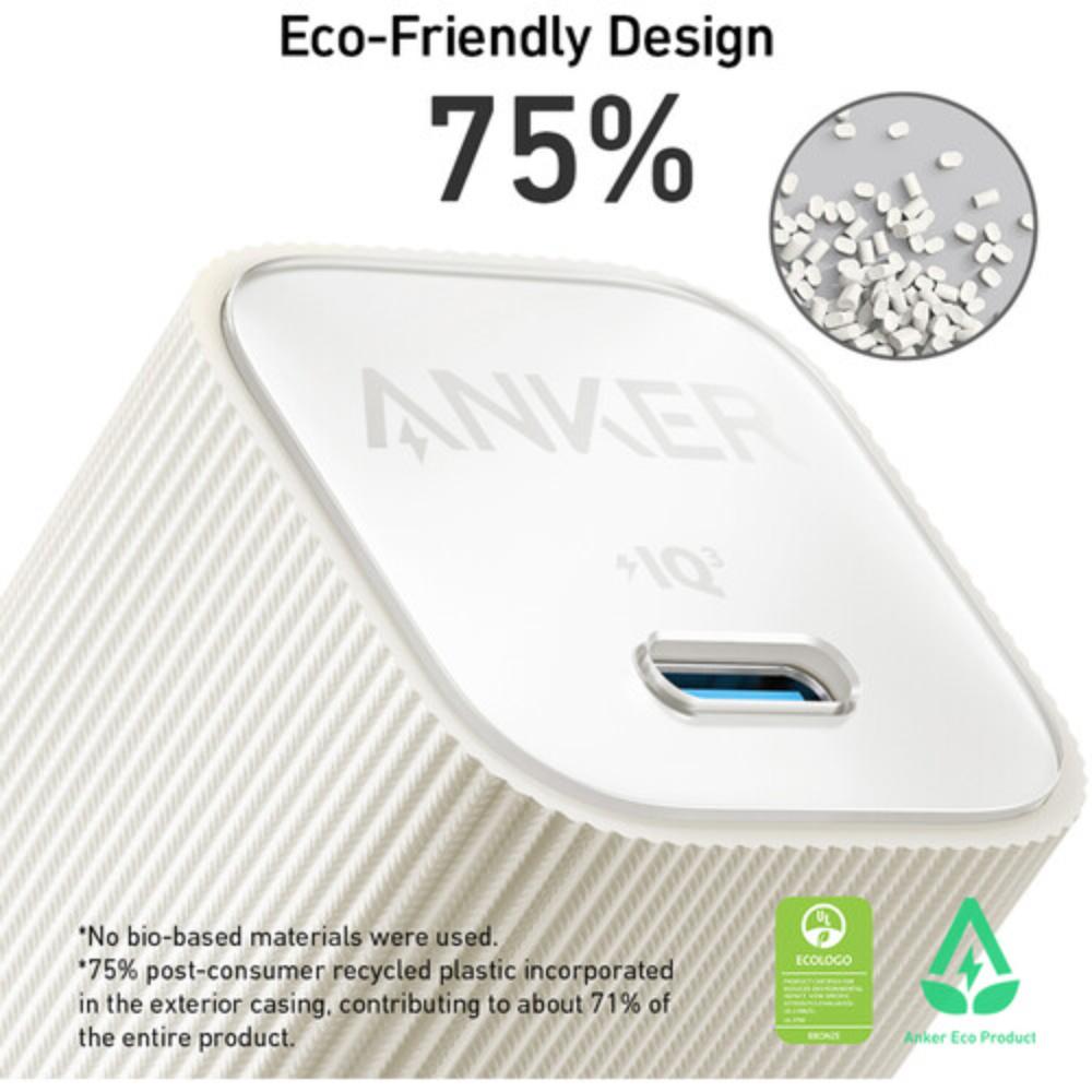 Anker Nano USB-C Wall Charger A2337 | 30W GaN Fast Charger | Compact Foldable USB-C Charger