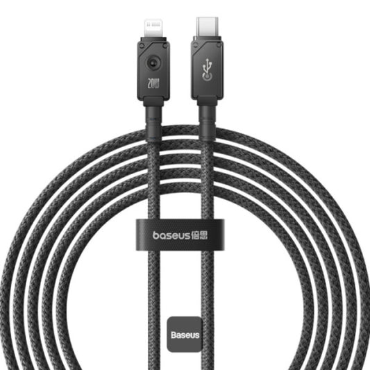 Baseus Unbreakable Series | USB-C to Lightning Cable | 20W PD Fast Charging | 480Mbps Data | Anti-Break Design | 2 Meter | Black | For iPhone, iPad, AirPods