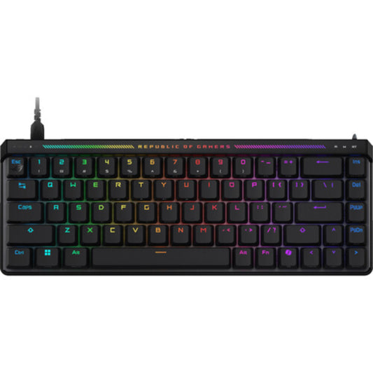 ASUS ROG Falchion Ace HFX Gaming Keyboard | 65% Analog | ROG HFX Magnetic Switches | Rapid Trigger | Speed Tap Mode | 8000 Hz Polling | Touch Panel | Dual USB-C | Gasket Mount | Cover Case