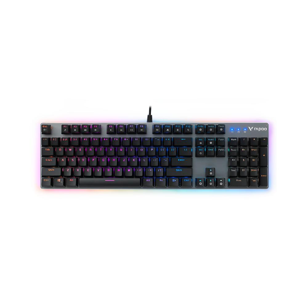 Rapoo V520 Mechanical Gaming Keyboard | Full Size 104 Keys | RGB Backlit | Optical Switches | Anti-Ghosting