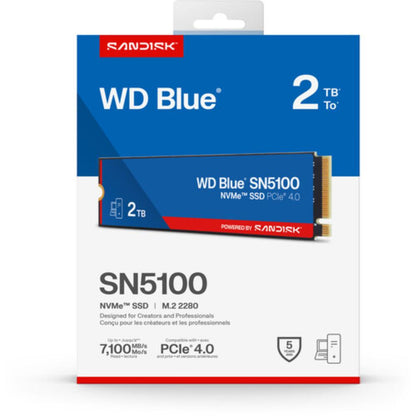 WD Blue SN5100 NVMe™ SSD | PCIe Gen 4.0 | Up to 7100MB/s | M.2 2280 | 500GB / 1TB / 2TB / 4TB