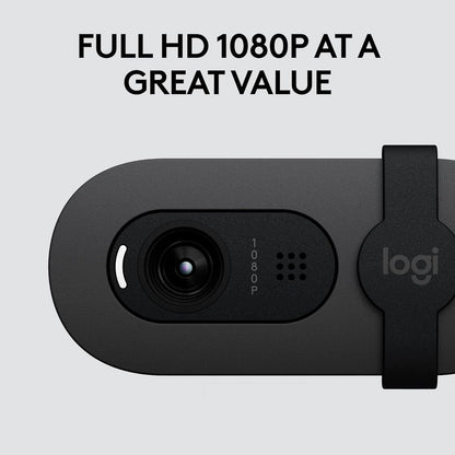 Logitech Brio 105 | Full HD 1080p Business Webcam with Privacy Shutter