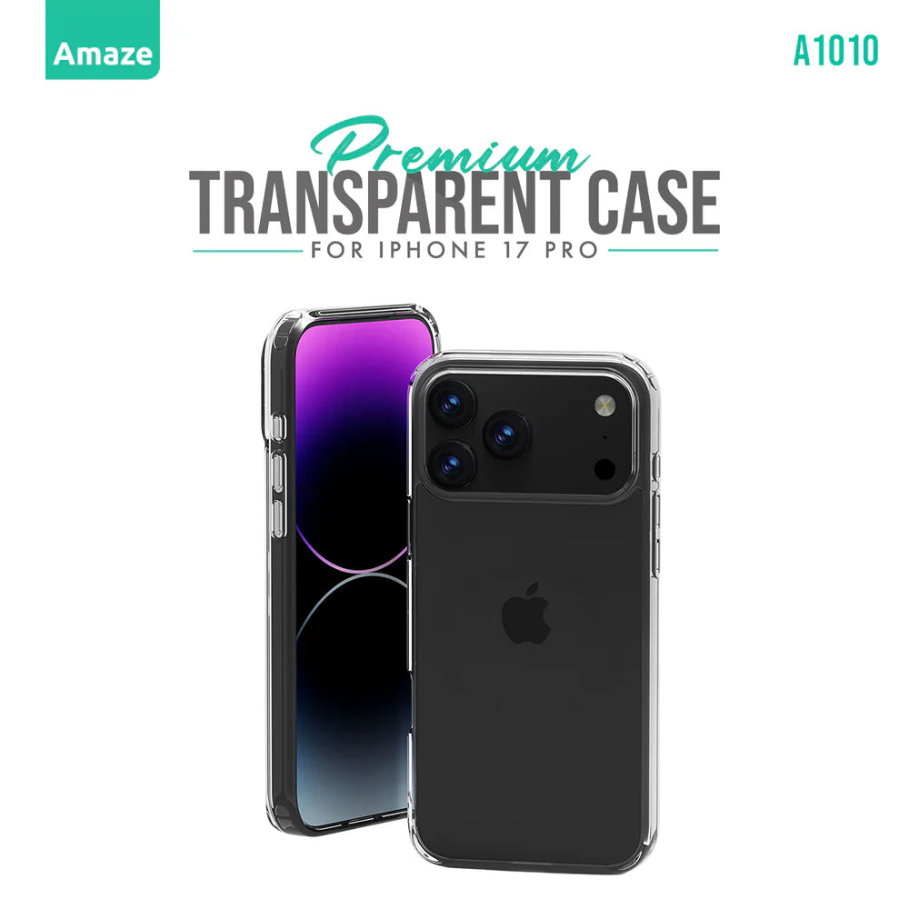 Amaze A1010 Premium Transparent Case | Soft Silicon Back Cover | Shock Absorption | Anti-Yellowing | Slim Fit | For iPhone 17&nbsp;