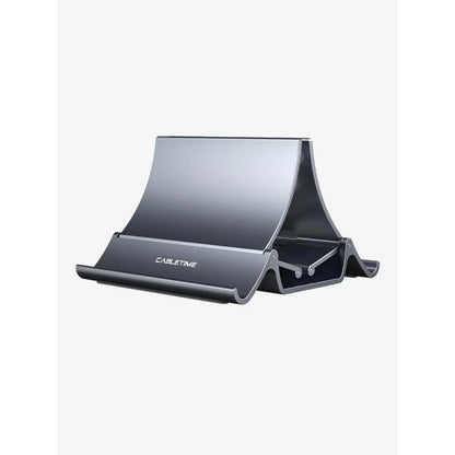 CABLETIME CS15G | Vertical Adjustable Laptop Stand | Gravity Self-Locking Design, Dual Device Support, Non-Slip Base