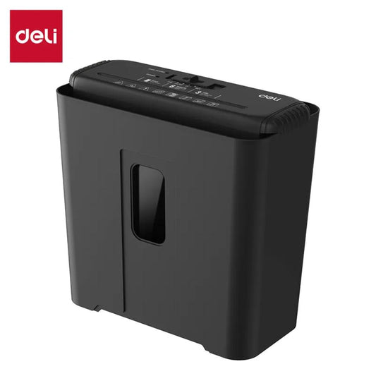 Deli ET102SC Strip-Cut Paper Shredder | 6-Sheet Capacity | 12L Bin | Compact Office Shredding Machine