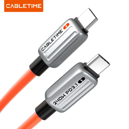 CABLETIME CU04 240W USB-C to USB-C Fast Charging Cable | 1m – 2m | PD 3.1 + QC 4.0 | Zinc Alloy Shell & Silicone Jacket