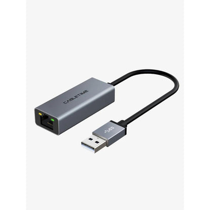 CABLETIME CB50G USB 3.0 to Gigabit Ethernet Adapter | 1000Mbps LAN | USB-A to RJ45 | High-Speed Wired Network Solution