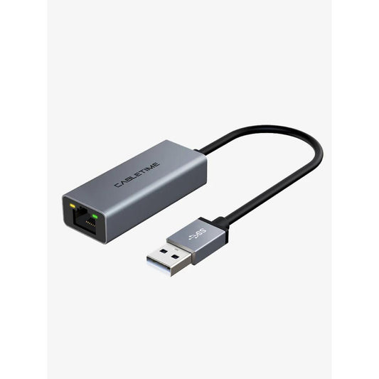 CABLETIME CB50G USB 3.0 to Gigabit Ethernet Adapter | 1000Mbps LAN | USB-A to RJ45 | High-Speed Wired Network Solution