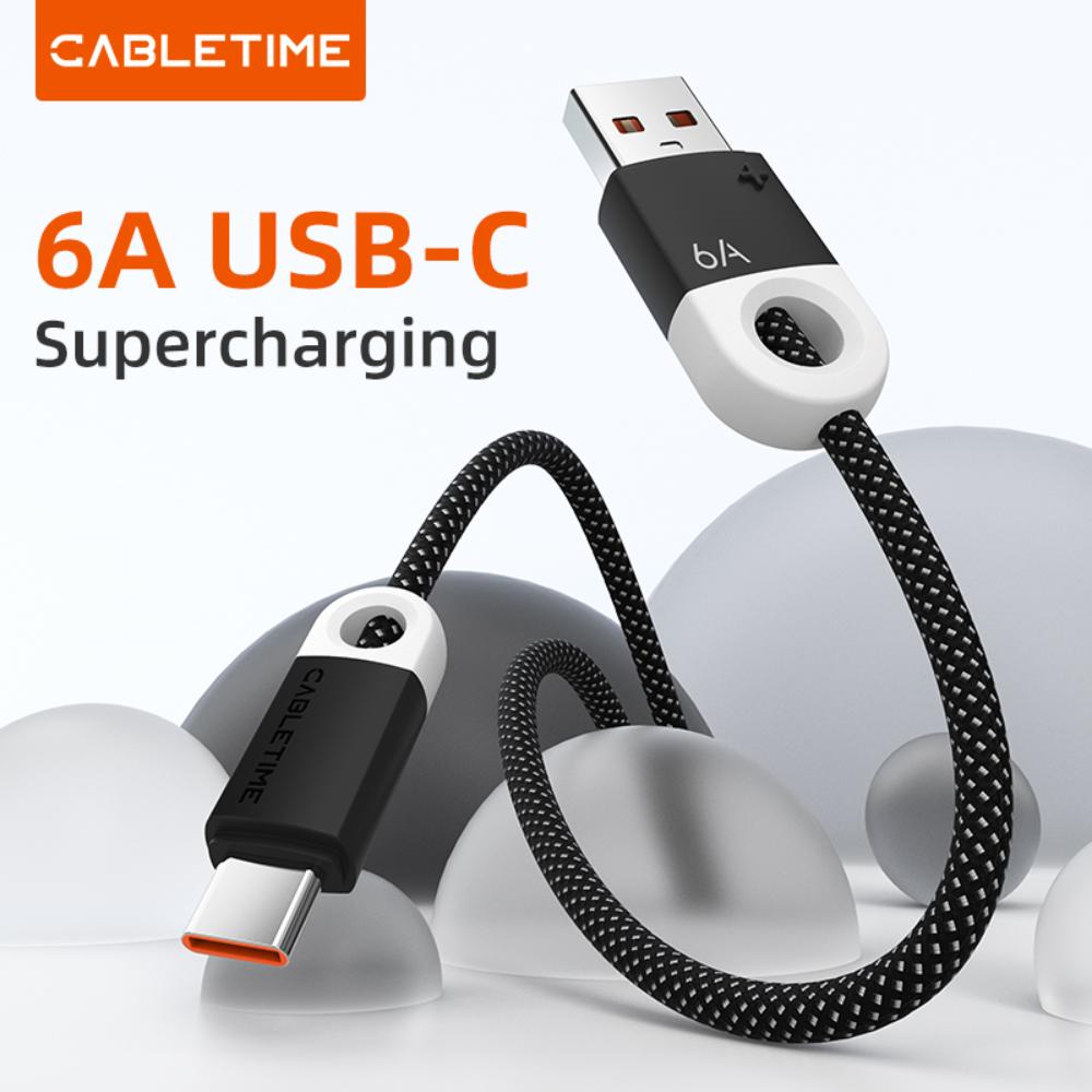 CABLETIME CAP1J | 6A USB-A to USB-C Fast Charge Braided Cable (1.5m)