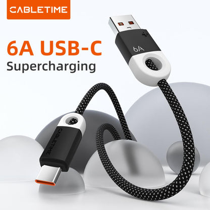 CABLETIME CAP1J | 6A USB-A to USB-C Fast Charge Braided Cable (1.5m)
